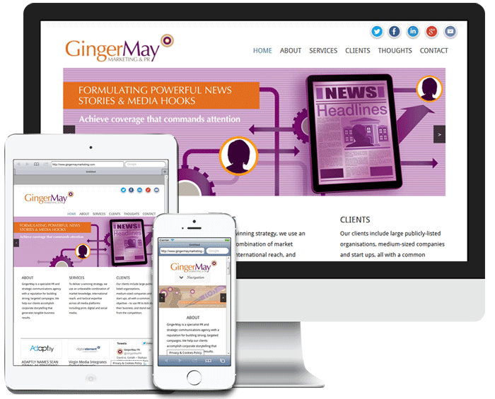 GingerMay Marketing Screenshot